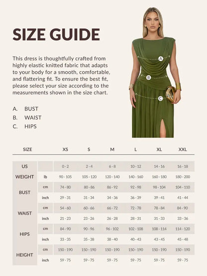 Draped Cowl Neck Sleeveless Maxi Dress