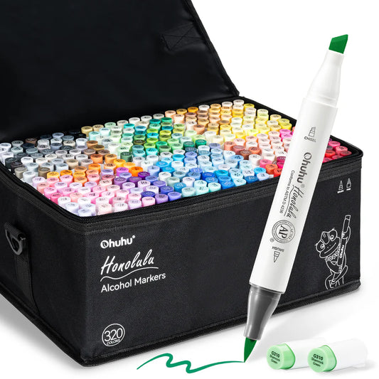 Honolulu 320 Colors Dual Tip Alcohol Marker Set